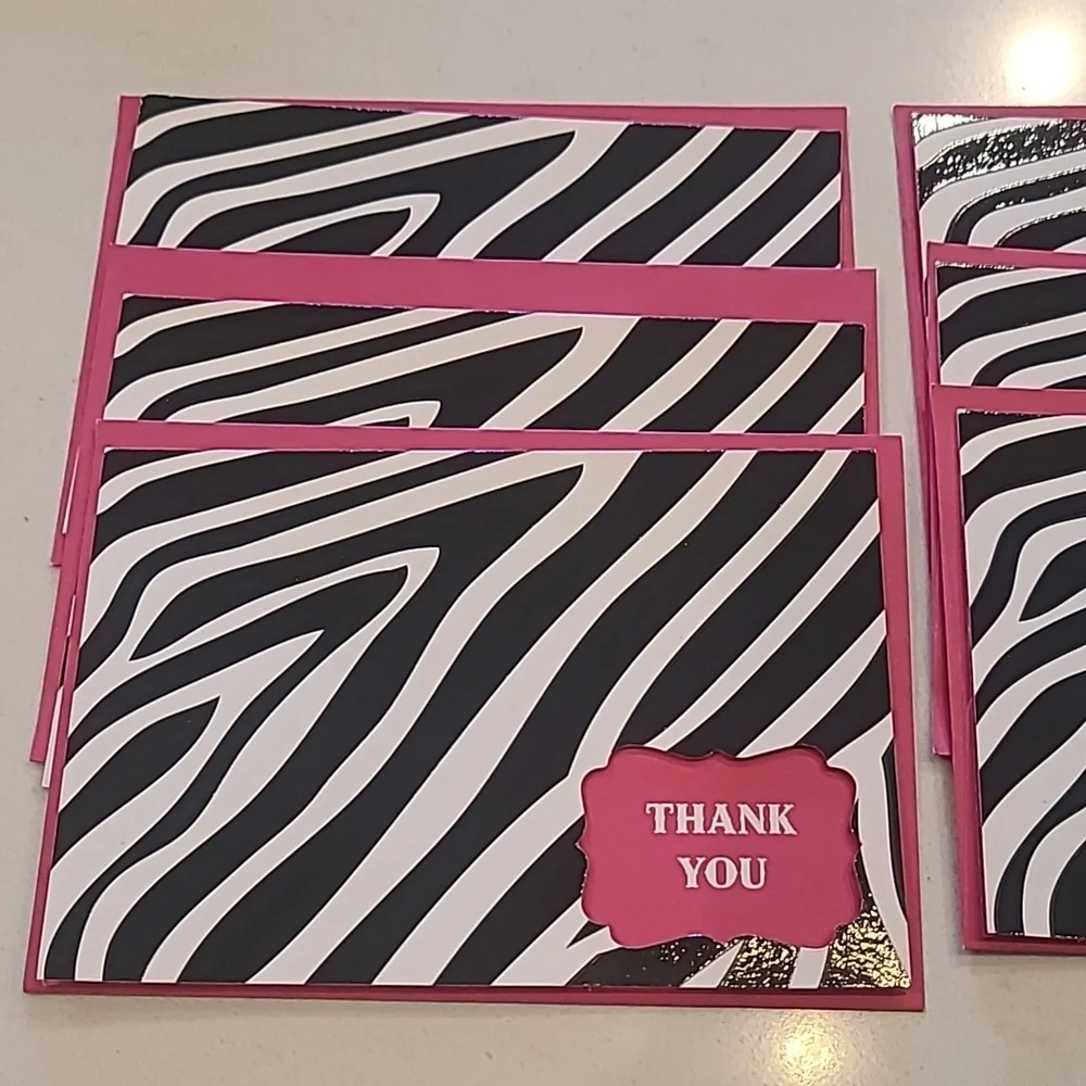 Zebra Print Thank You Cards - Picture 3 of 3
